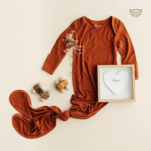 Vista 8 de Vestido de bebé extra alto, viscosa súper suave de bambú recién nacido para bebé niña y niño