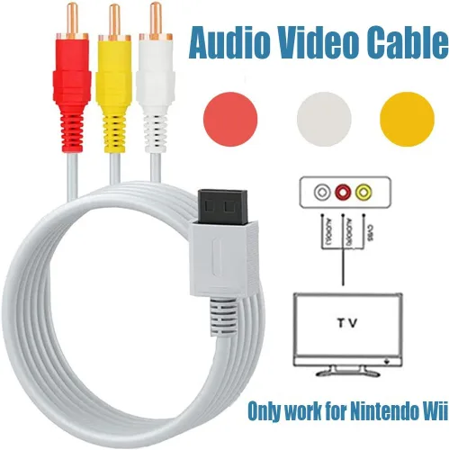 Vista 3 de SSIOIZZ Juego de cables de repuesto Wii 4 en 1, adaptador de corriente de CA Wii + convertidor Wii a HDMI + barra de sensor de movimiento con cable