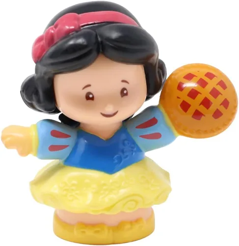 Vista 6 de Pieza de repuesto para el paquete de figuras de princesa Fisher-Price GKG98 ~ Figura de repuesto blanca como la nieve ~ Sosteniendo un pastel ~