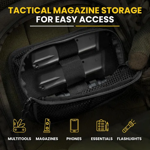 Vista 6 de M-Tac Bolsa táctica Insertar Organizador modular Utilidad Admin Bolsa Gancho Sujetadores - Bolsillo de malla