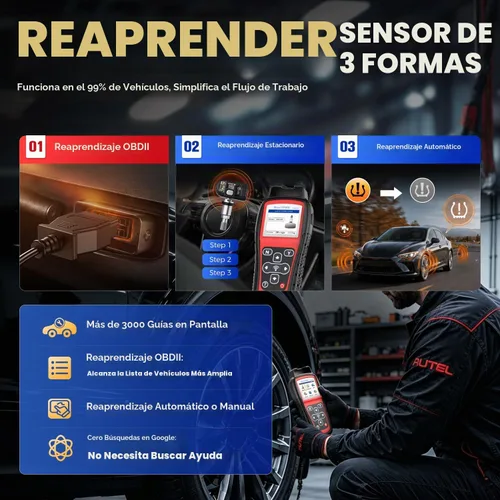 Vista 4 de Autel MaxiTPMS TS508WF KIT, TPMS Programming Relearn Tool, Lifetime Update