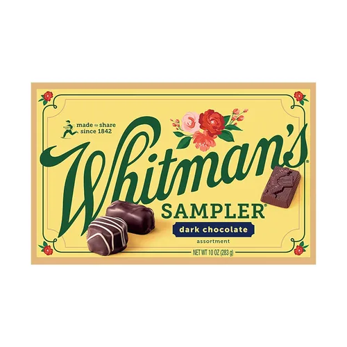 Vista 3 de Whitman's Surtido de muestras navideñas de chocolates oscuros, 10 onzas (22 piezas)
