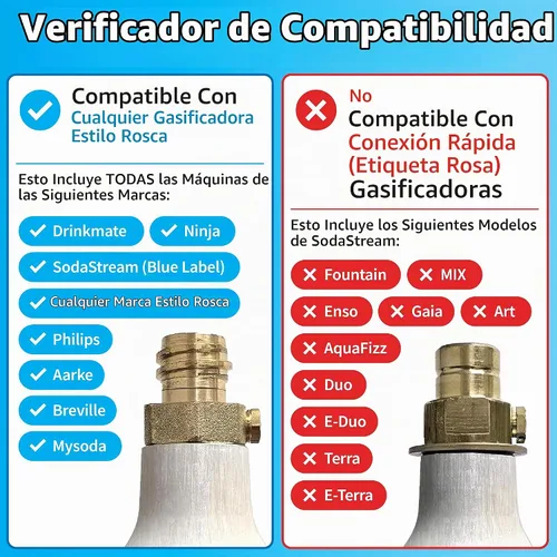 Vista 2 de Drinkmate Cilindros roscados de carbonatación de intercambio de CO2 de 60 L, compatible con SodaStream (entrada), Aarke, Ninja Thirsti, 14.5 onzas