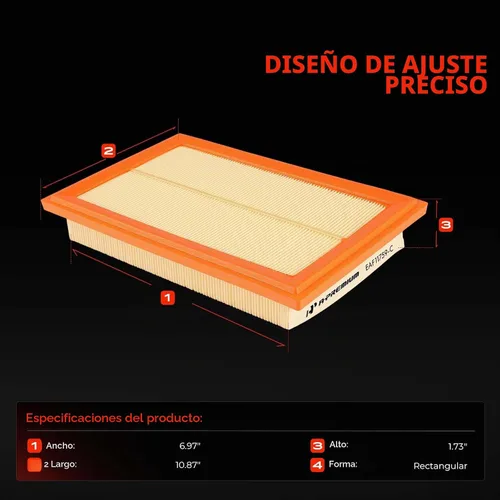Vista 2 de Filtro de aire de motor A-Premium compatible con Mercedes-Benz C300 2015-2018, C350e 2016-2018, E300 2017-2019, GLC300 2016-2019, GLC350e 2018-2020