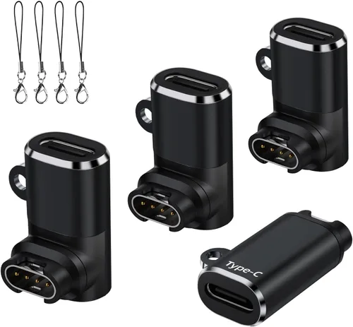 Vista 13 de Adaptador de cable de carga USB C a Garmin Watch, paquete de 4, cable de carga Garmin tipo C para Fenix 9 8 7 6 Pro Solar, Vivoactive 6 5 4S, Venu 3
