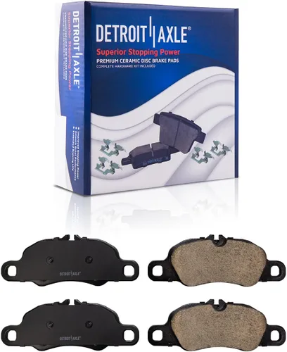 Vista 18 de Detroit Axle - Juego de 4 frenos delanteros para BMW X5 2002, 2003, 2004, 2005, 2006, rotores de freno de disco y pastillas de freno de cerámica