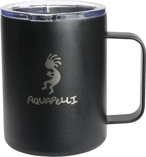Vista 10 de Taza aislada al vacío con asa, 12 onzas, blanco ártico