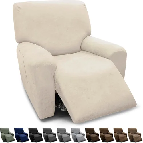 Vista 116 de Fundas para Sillón de 2 Piezas con Cojín en T, Fundas de Aspecto de Cuero para Sofá, Fundas para Sillas, Protector de Muebles Elástico, Funda