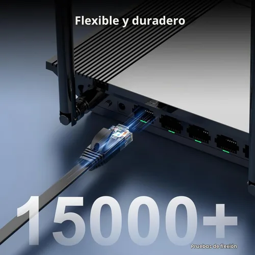 Vista 6 de Cable Ethernet Cat 6 de 10 pies, paquete de 2 unidades, para interiores y exteriores, red de Internet de 10 Gbps de alta velocidad, cable Ethernet