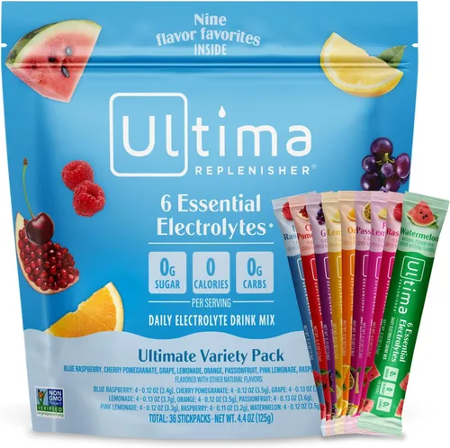 Vista 12 de Ultima Replenisher - Bebida de electrolitos en polvo vegana, sin azúcar ni OMG, bebida hidratante adecuada para dieta cetogénica, paquetes