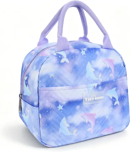 Vista 10 de Tirrinia Bolsas de almuerzo para mujeres y hombres, bonita bolsa de almuerzo aislada, lonchera moderna para adultos, bolsa de almuerzo reutilizable