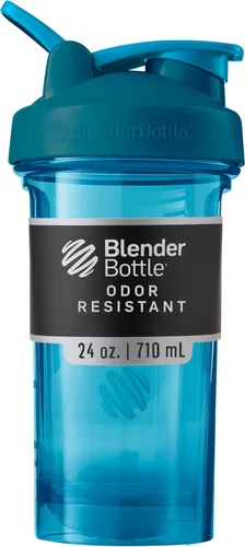 Vista 10 de BlenderBottle - Botella agitadora Pro Series ideal para batidos de proteínas y preentrenamiento, 32 onzas, color negro