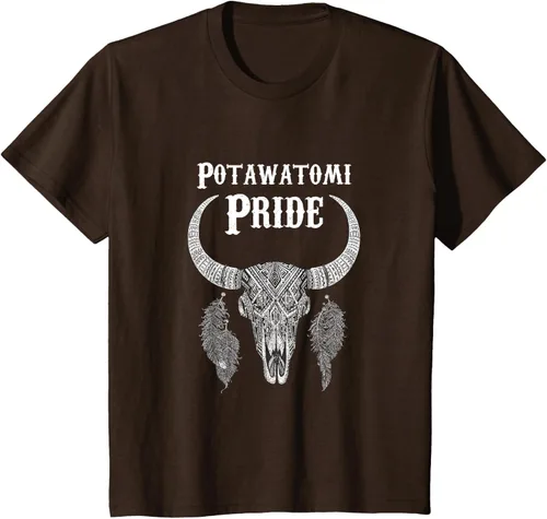 Vista 50 de Potawatomi Pride Tribe Native American Indian Buffalo Camiseta