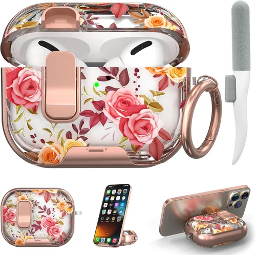 Vista 24 de Funda para Apple AirPods Pro 3 2025 con bloqueo de seguridad y soporte para negro - p