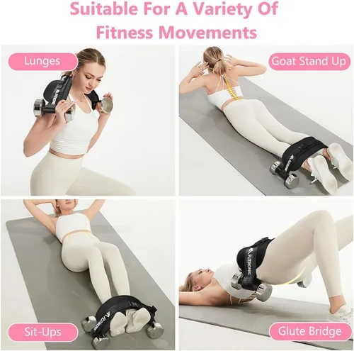 Vista 8 de Flintronic Exercise Hip Thrust Belt, Glute Trainer, Adjustable Hip Thrust Belt with Extra Padding for Dumbbells Kettlebells Gym Fitness Bodybuilding