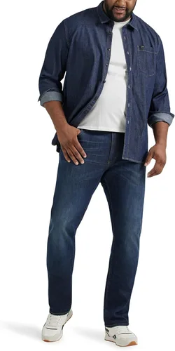 Vista 4 de Lee Pantalones Big & Tall Extreme Motion Athletic para Hombre, Corte Cónico azul Strike