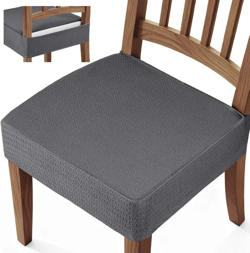 Vista 11 de Songrey - Juego de 6 fundas impermeables para sillas de comedor, color beige