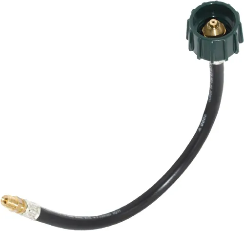 Vista 11 de Conector de manguera de propano Flame King para cámper Pigtail, 12 pulgadas
