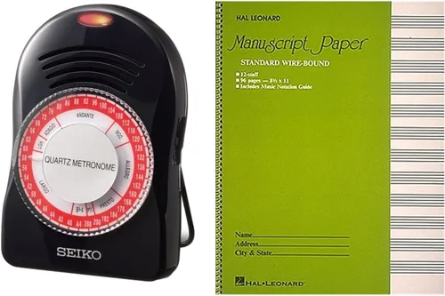 Vista 7 de Metrónomo de Cuarzo Seiko SQ50-V y Libro de Lecciones Nivel 1: Piano Adventures