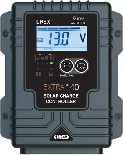 Vista 9 de LNEX Controlador de Carga Solar Impermeable 8A, 12V Mini Regulador Inteligente de Batería de Panel Solar con Indicador LED para LiFePO4, AGM, Gel