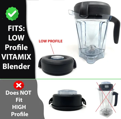 Vista 2 de Tapa de 2 piezas para 64 Oz. Advance Container tapa de perfil bajo [60-356] compatible con Vitamix