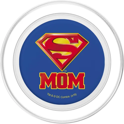 Vista 2 de Superman Super Mom Shield Logo PopSockets MagSafe PopGrip para iPhone