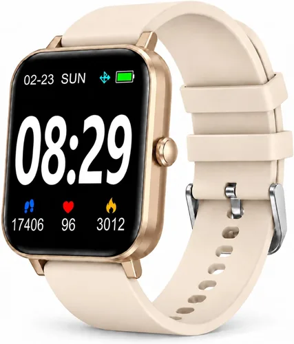 Vista 11 de Choiknbo Reloj inteligente con rastreador de fitness para teléfonos Android/iOS, pantalla táctil completa de 1.69 pulgadas con monitor de frecuencia