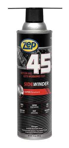 Vista 3 de Zep 45 Sidewinder Super Penetrant – 14 onzas (caja de 12) – B41801 – Aerosol de aceite penetrante, ideal para piezas congeladas y corroídas