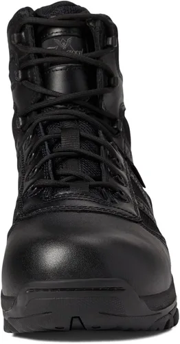 Vista 2 de Thorogood Deuce - Botas tácticas negras impermeables de 6 pulgadas con cremallera lateral para hombres y mujeres con puntera de seguridad compuesta
