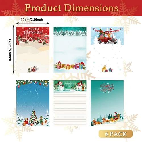 Vista 2 de 300 notas adhesivas de Navidad, bloc de notas de invierno, notas adhesivas de muñeco de nieve, autoadhesivas, extraíbles, divertidos bloc de notas