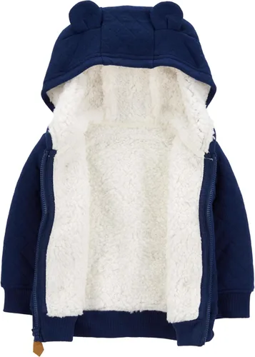 Vista 2 de Simple Joys by Carter's Chaqueta tipo suéter con capucha para bebé con forro Sherpa