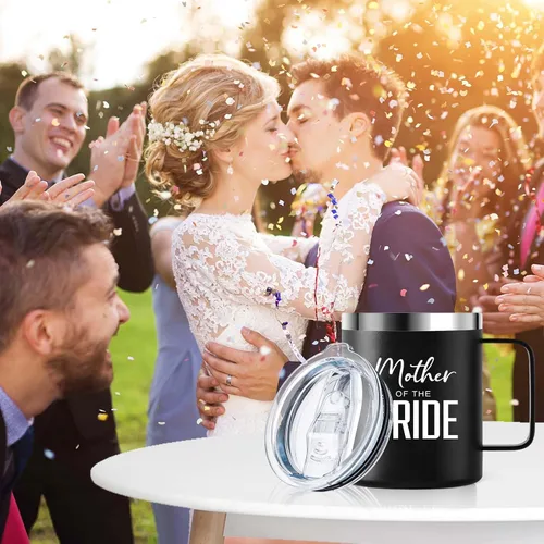 Vista 7 de kwsnatel Taza de acero inoxidable aislada al vacío de 12 onzas con tapa, regalo para papá, novia, despedida de soltera, boda, fiesta de compromiso