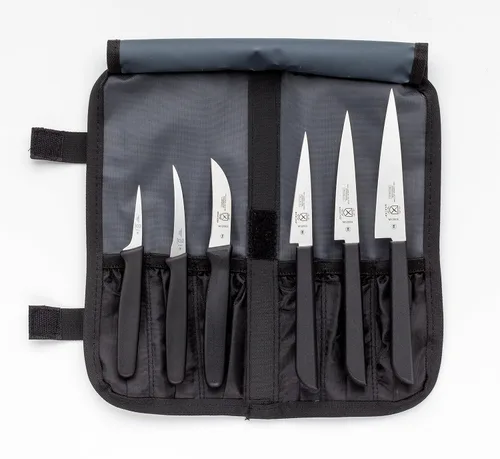 Vista 5 de Mercer Culinary - Juego de cuchillos de trinchar, 7 piezas, color negro