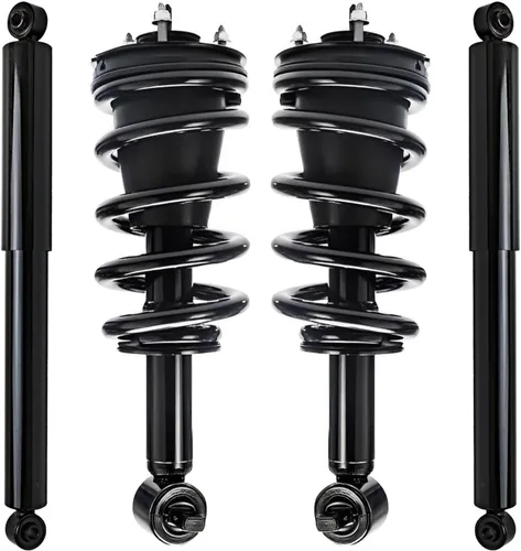 Vista 152 de Detroit Axle - Puntales y Amortiguadores para Chevy Traverse Buick Enclave GMC Acadia Saturn Outlook 2007-2012, 2 puntales delanteros con resorte