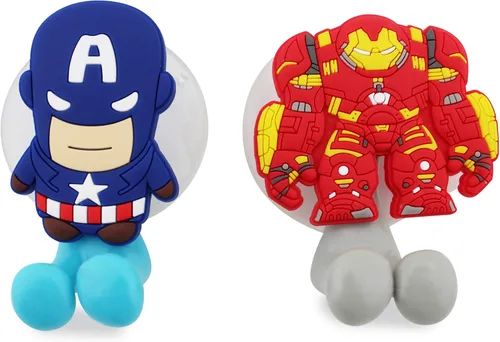 Vista 9 de Bat Superhero - Juego de 2 soportes para cepillos de dientes con ventosa para pared en el baño en casa RV Camper Van