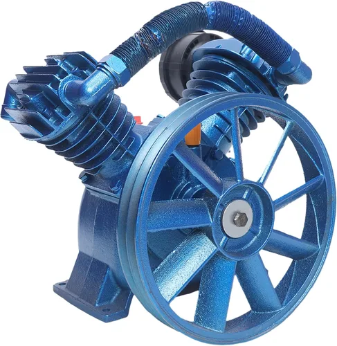 Vista 11 de Cabezal de bomba de compresor de aire, 3HP 66Gal/min 145PSI de una sola etapa de doble cilindro herramienta de aire universal compresor de aire