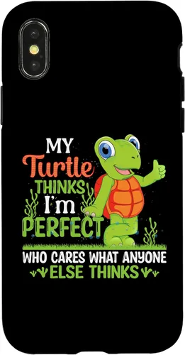 Vista 5 de My Turtle Thinks I'm Perfect Who Cares What Tortoise Case for iPhone 16