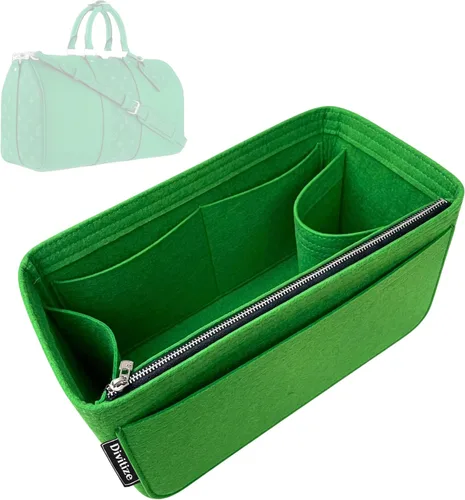 Vista 29 de Divitize Organizador de bolso premium compatible con LV Keepall 25/35/45/50/55/60, hecho a mano, ajuste perfecto, cómodo y resistente, fieltro