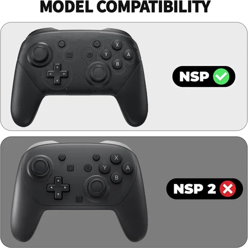Vista 2 de PlayVital Samurai Edition - Funda protectora ergonómica de silicona para Nintendo Switch Pro, suave y antideslizante, protector de agarre