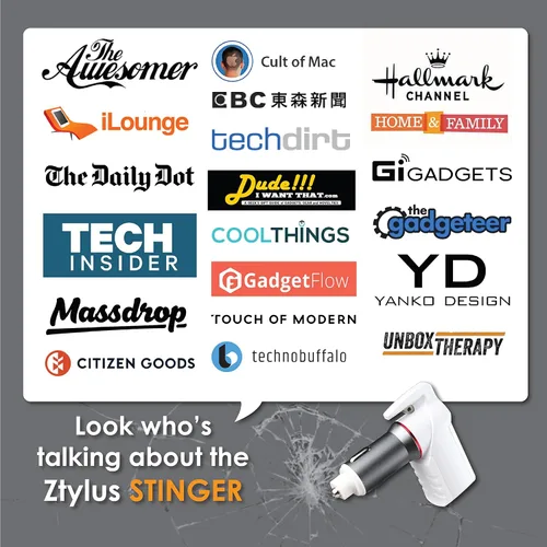 Vista 5 de Ztylus Stinger - Herramienta de escape de emergencia para vehículo de automóvil: Multiherramienta para salvar vidas, perforadora para romper blanco