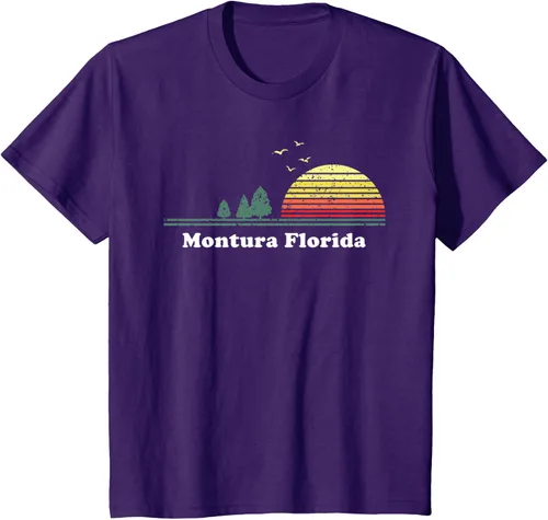 Vista 3 de Vintage Montura, Florida Sunset - Camiseta con impresión de recuerdo