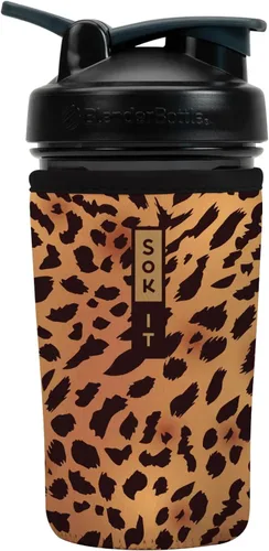Vista 39 de Sok It BotlSok Botella Mezcladora de Proteínas con Funda Aislante de Neopreno (Floral Abstracto, Se Ajusta a Mezcladoras de 24oz)