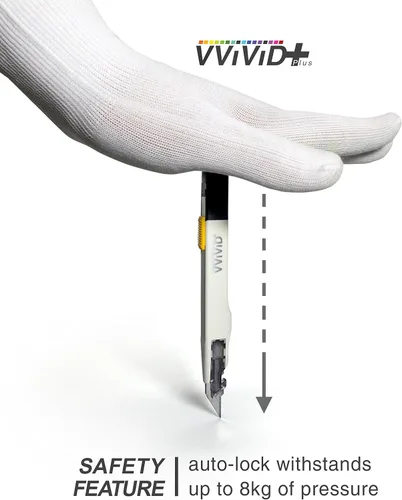 Vista 4 de VViViD Cuchillo de corte multiusos retráctil de precisión equilibrado de alta calidad para envolturas de vinilo automotrices (paquete de 1)