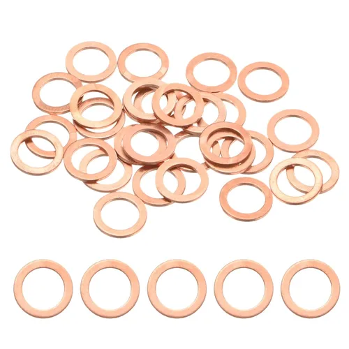 Vista 16 de M METERXITY Paquete de 30 arandelas de cobre, arandelas métricas de sellado de cobre M6x12x1mm para pernos, tornillos, tuercas