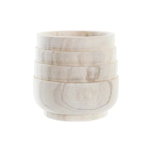 Vista 2 de Macetero DKD Home Decor Marrón Natural Cuadrada Boho 17 x 17 x 16 cm