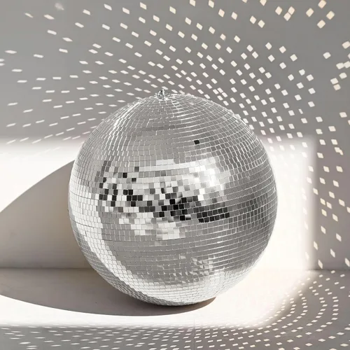 Vista 41 de Yescom Juego de 8 bolas de discoteca de 7/12/16/20/24 pulgadas, bolas de espejo surtidas, decoración de vidrio para colgar para fiestas de los años