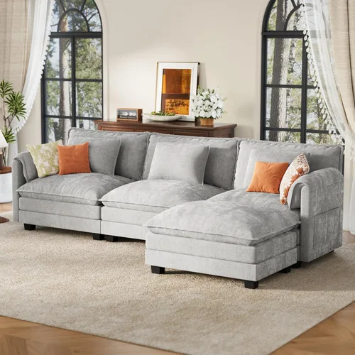 Vista 87 de ELUCHANG Sofá biplaza de 80 pulgadas, sofá modular modular de 2 asientos para sala de estar y apartamento, cómodo sofá tapizado de doble capa