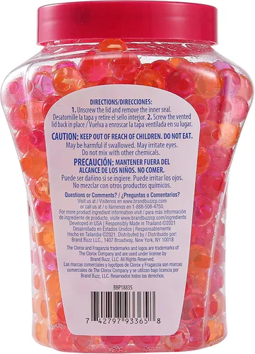 Vista 6 de Clorox Fraganzia Crystal Beads Ambientador con aroma hawaiano de escape, desodorante de habitación de larga duración, cuentas de gel eliminador