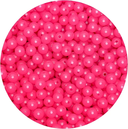 Vista 69 de BONNY BOXX 2000 piezas 4 mm cuentas redondas de acrílico de zafiro suave, bolas de plástico de chicle de burbujas, cuentas gruesas de bolas