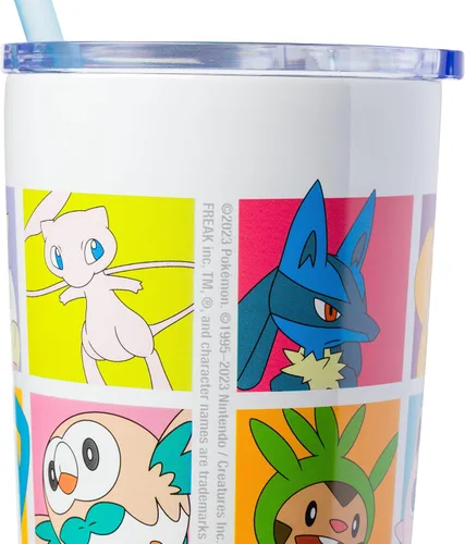 Vista 5 de Silver Buffalo Pokemon Pikachu, Snorlax, Charmander, Squirtle, Bulbasaur, Eevee, Gengar, Togepi, Magikarp, Psyduck, Jigglypuff, Meowth, Mew Vaso